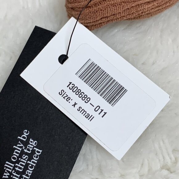 Savannah Marrow Sunnie Brown 100% Organic Cotton Handwoven Crop Top Size XS - Picture 14 of 15